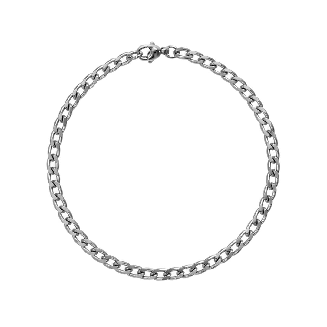 Ohut teräsrannekoru - panssariketju 4mm 20.5cm