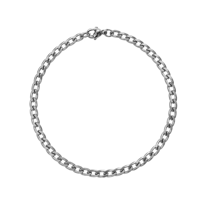 Ohut teräsrannekoru - panssariketju 4mm 20.5cm