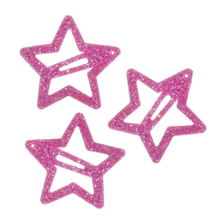 Sparkling Star snap clips Click-On Hair Clips (3-Pack)