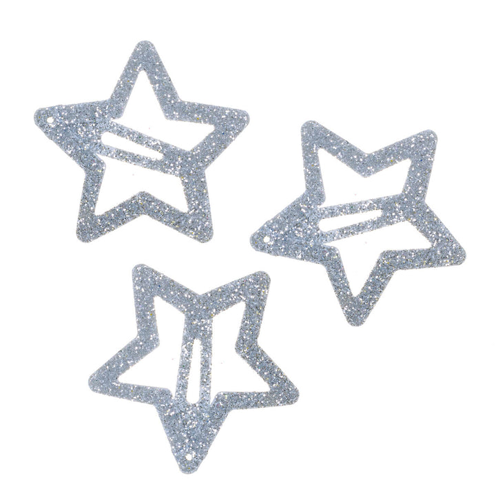Sparkling Star snap clips Click-On Hair Clips (3-Pack)