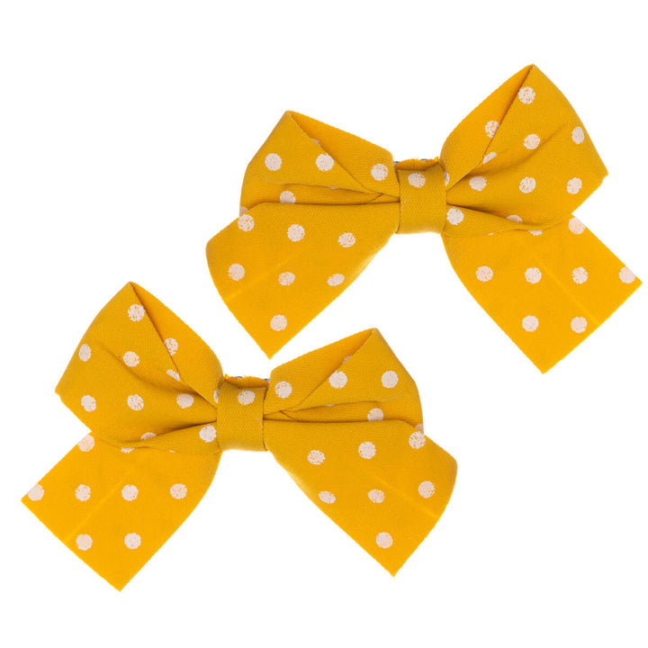 Dotted bow hair clip 2pcs