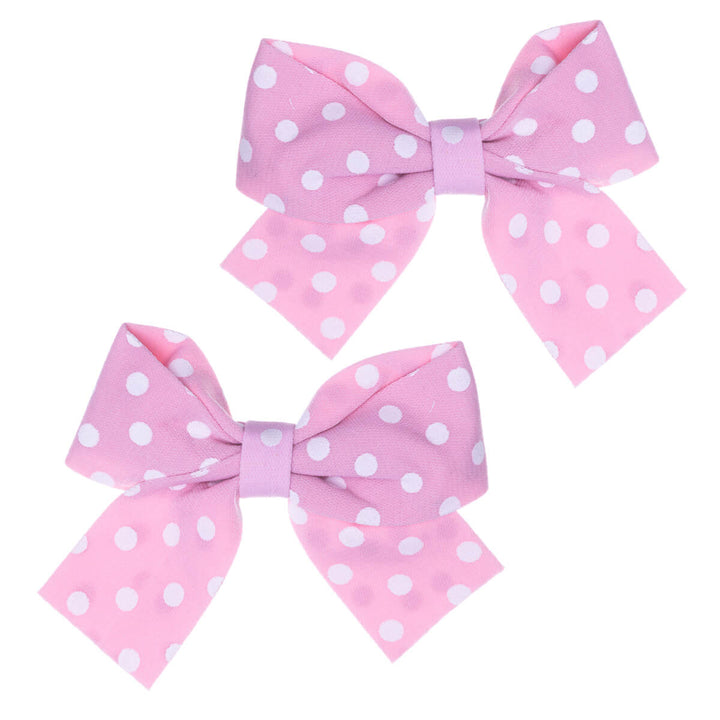 Dotted bow hair clip 2pcs