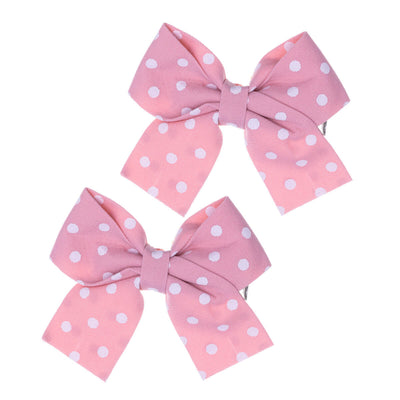 Dotted bow hair clip 2pcs