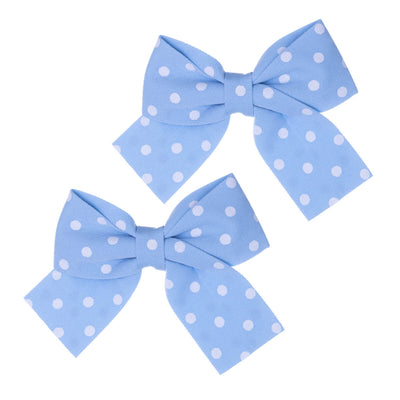 Dotted bow hair clip 2pcs