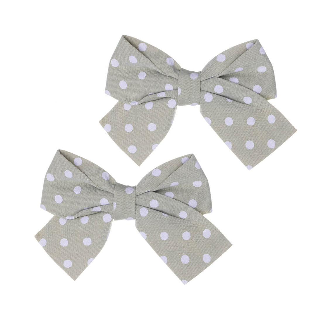 Dotted bow hair clip 2pcs