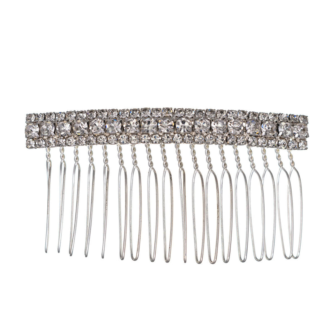 Rhinestone decorated side comb hairband (7,2cm x 3,8cm)