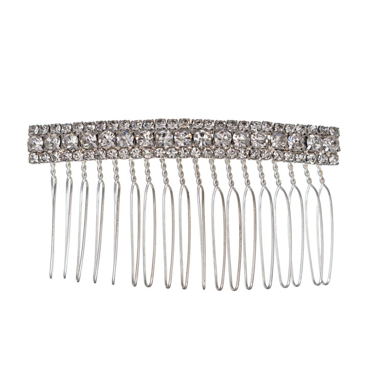 Rhinestone decorated side comb hairband (7,2cm x 3,8cm)