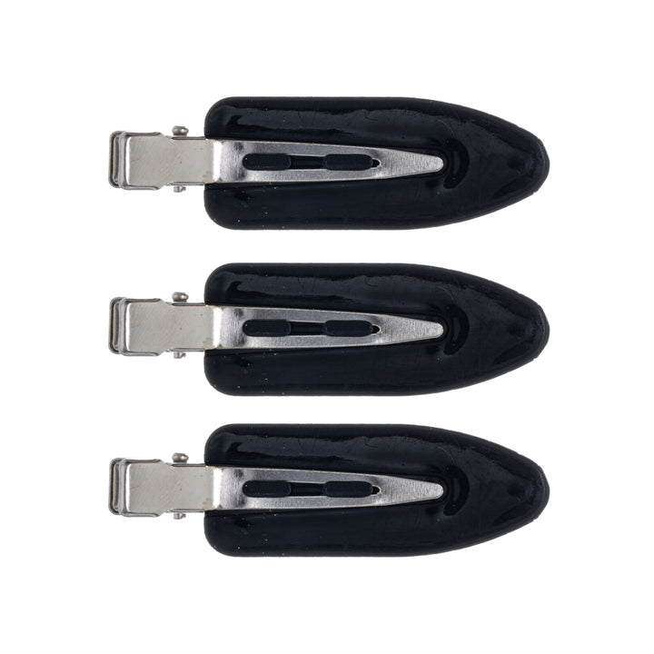 Schwarze Frisur Clip Kunststoff Platte 3pcs