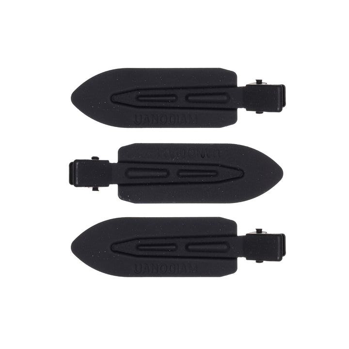 Black metal clip with metal plate 3pcs