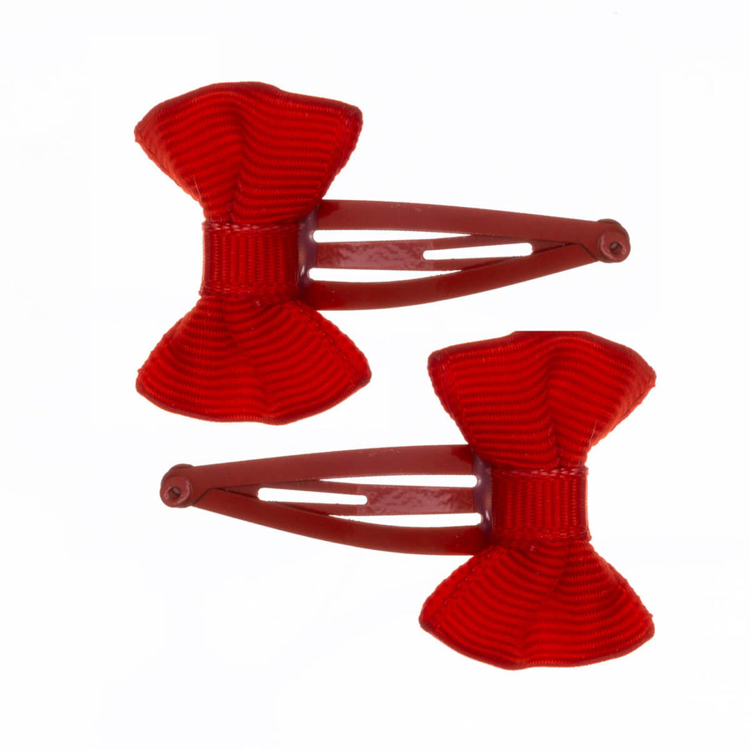 Rosette hair clip snap clips 2pcs