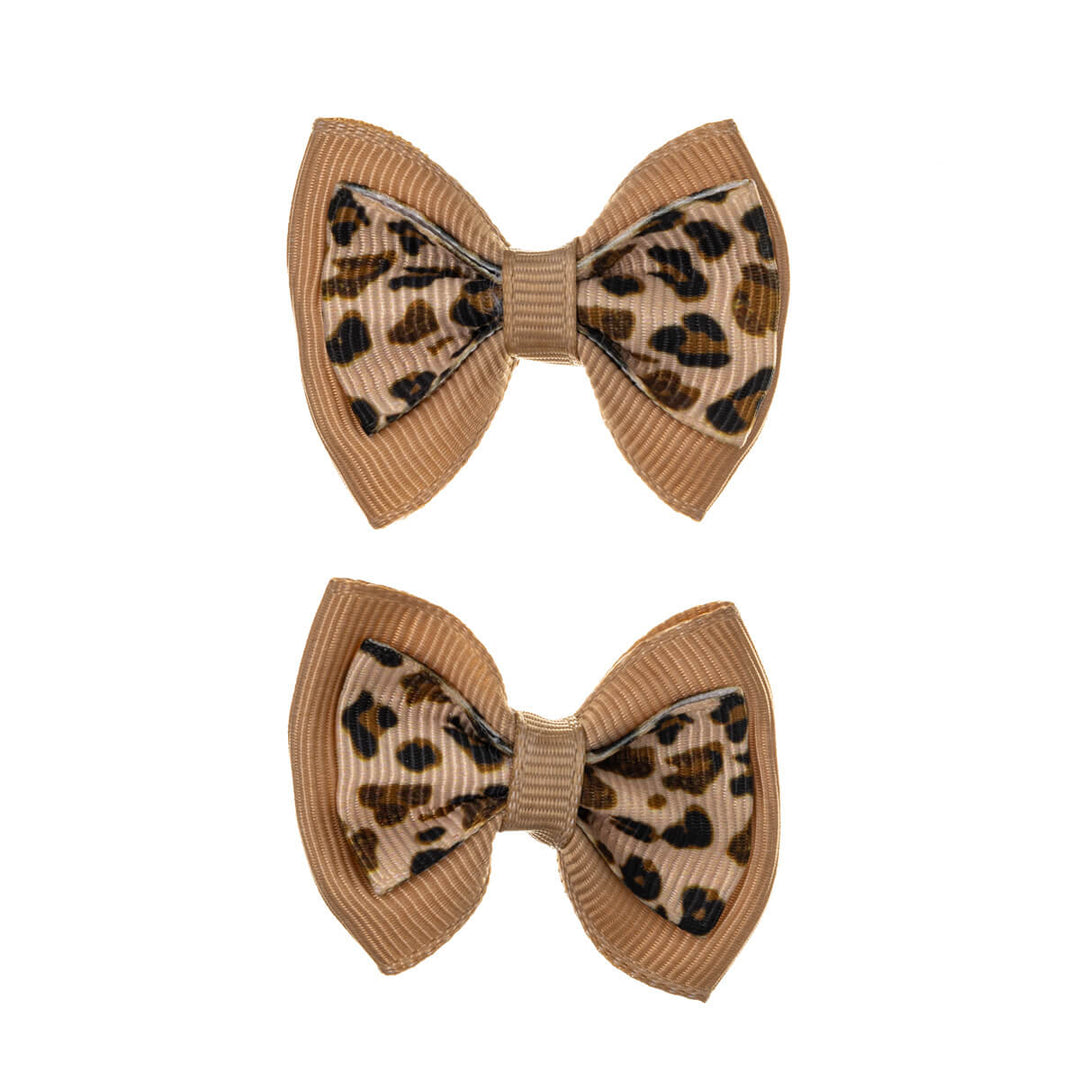 Animal bow tie hair clip 2pcs