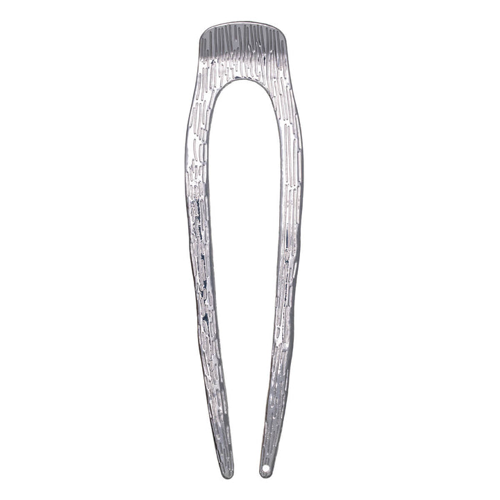 Metallisch gemustert French hair pin Französische Haarnadel 13cm