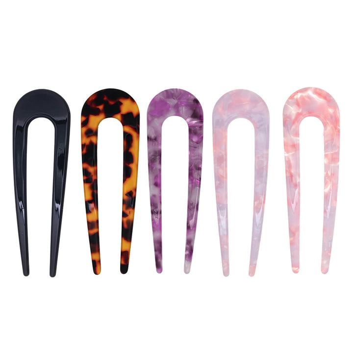 Plastik French hair pin luftdichte Haarnadeln 10 cm, 5er-Set