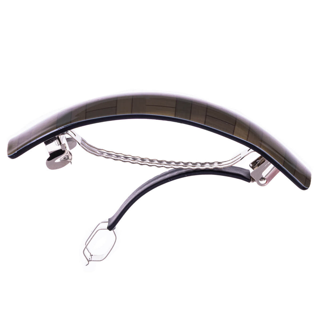 Kaareva suorakulmainen hiussolki geometrinen kuviointi 9cm