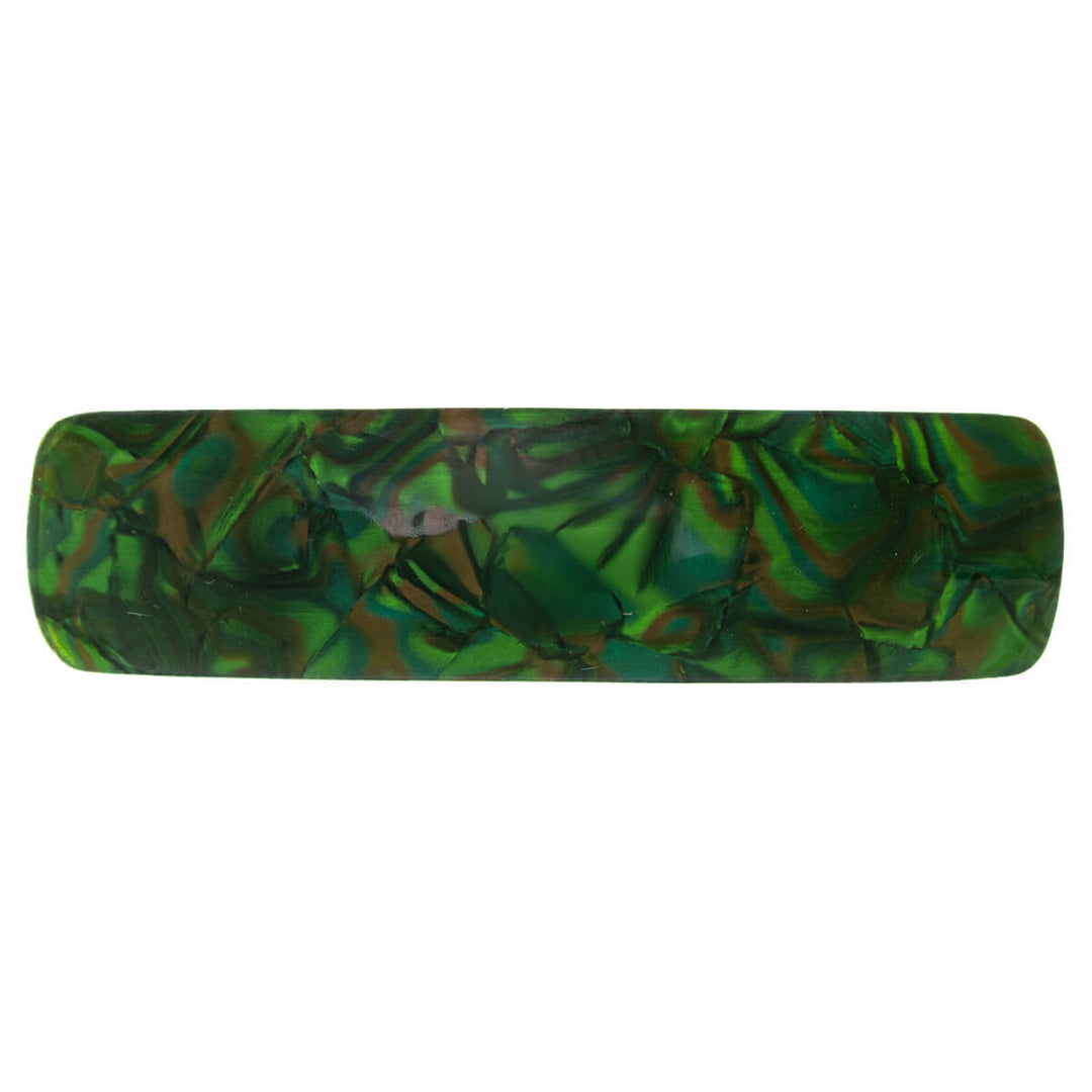 Kuvioitu kimaltava kaareva suorakulmainen hiussolki 9cm