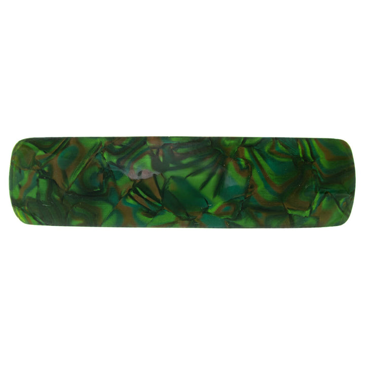 Kuvioitu kimaltava kaareva suorakulmainen hiussolki 9cm