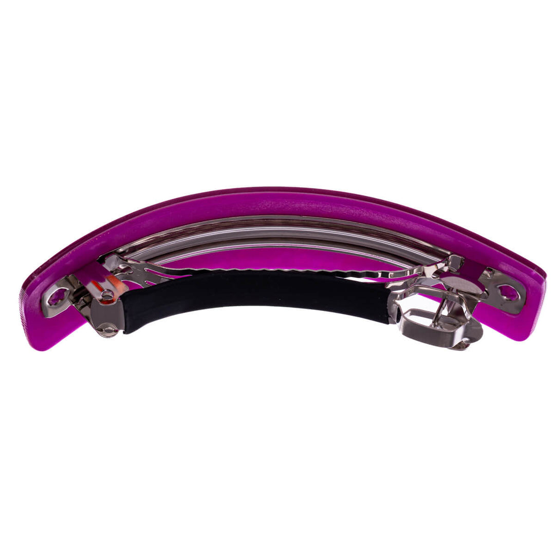 Kimaltava kuvioitu kaareva suorakulmainen hiussolki 9cm