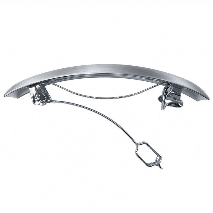 Geschwungene rechteckige Haarspange – Oberfläche mit Satin-Finish