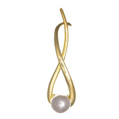 Springy pearl hair clip