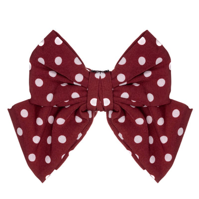 Speckled hair bow tie hair clip 14cm