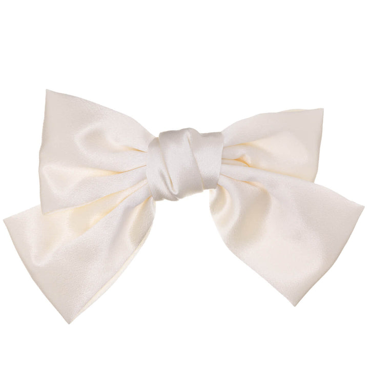 Monochrome satin hair bow tie hair clip 20cm