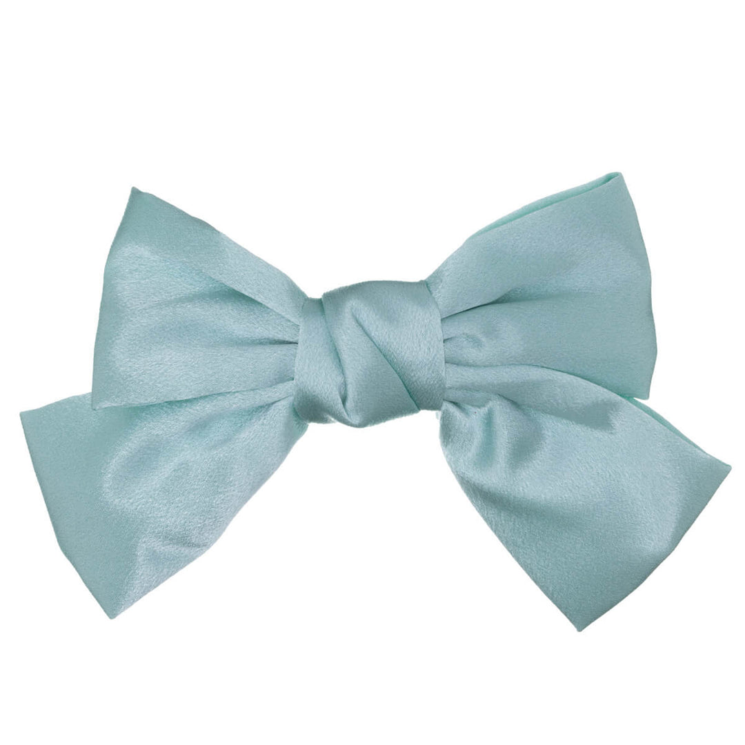 Monochrome satin hair bow tie hair clip 20cm