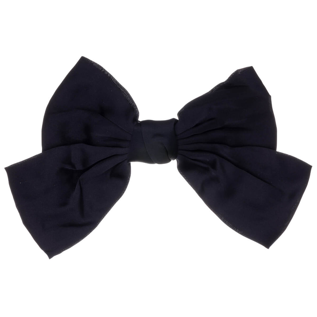 Monochrome satin hair bow tie hair clip 20cm