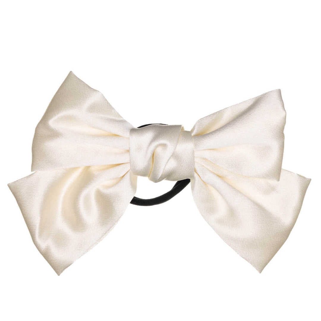 Monochrome satin hair bow tie hair bow 21cm