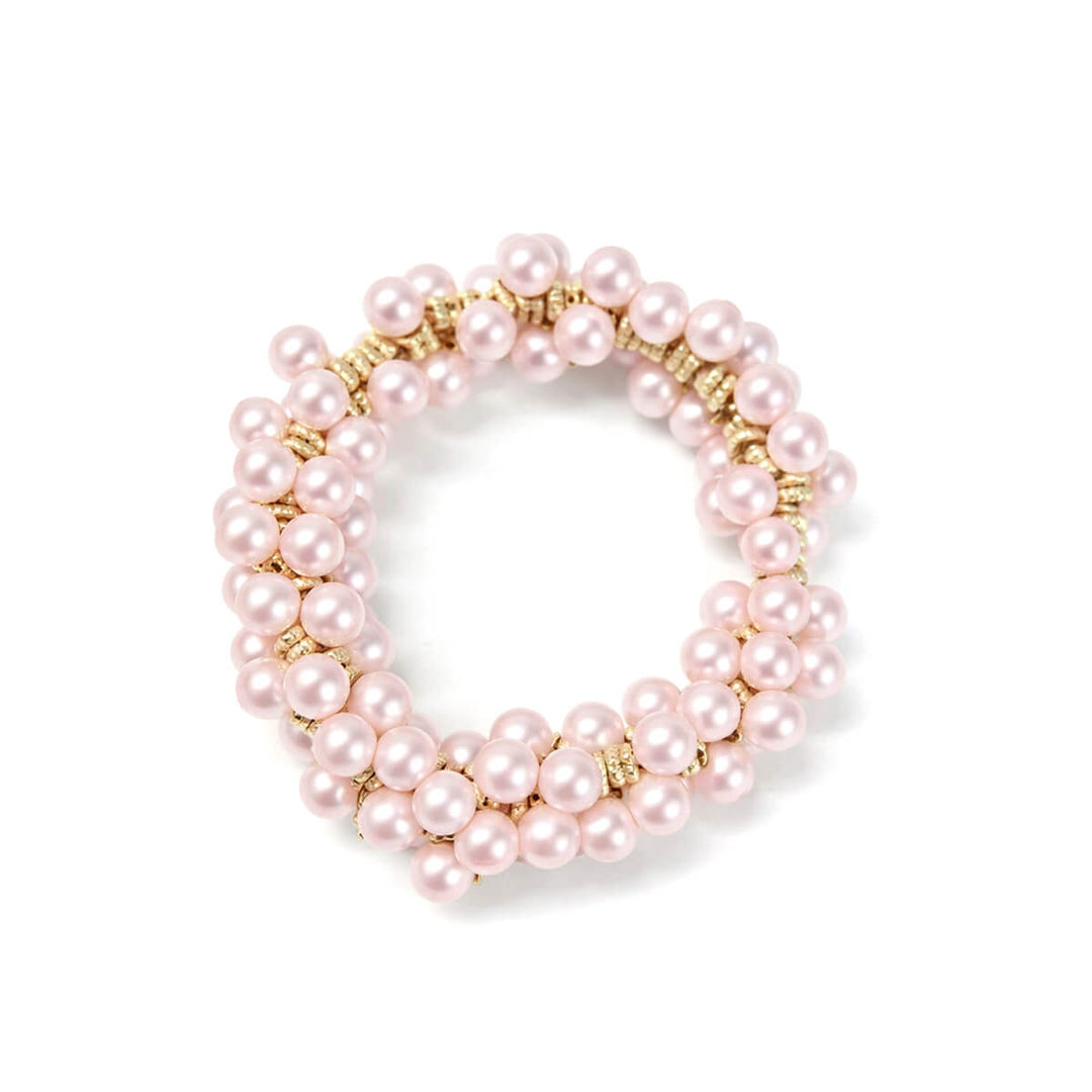 Pearl hair tie – stylish pearl scrunchie, 6.5 cm