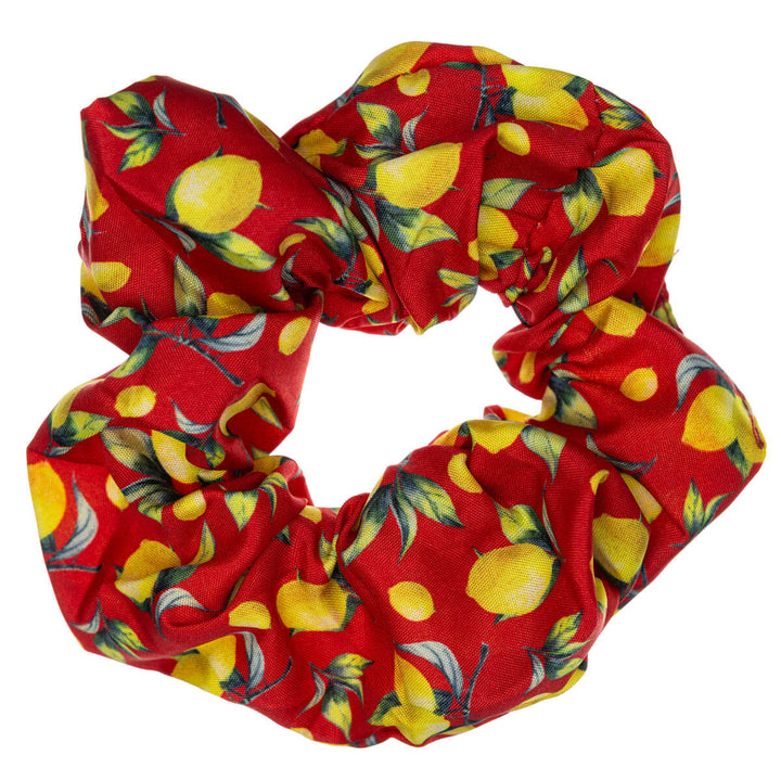 Sitruuna kuviollinen scrunchie hiusdonitsi ø 10cm