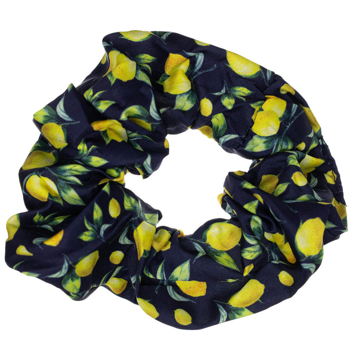 Sitruuna kuviollinen scrunchie hiusdonitsi ø 10cm