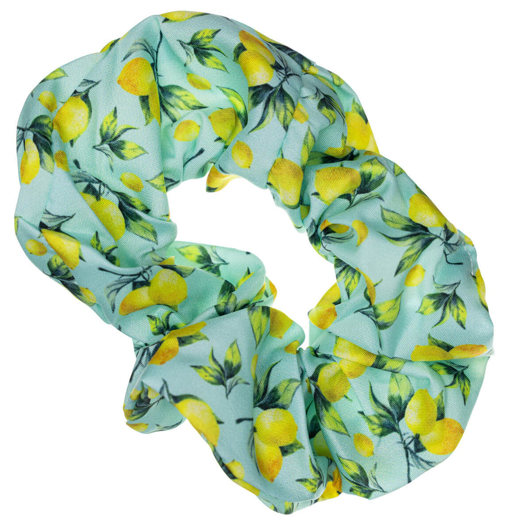 Sitruuna kuviollinen scrunchie hiusdonitsi ø 10cm