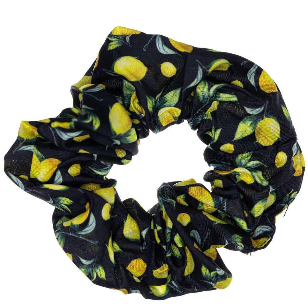Sitruuna kuviollinen scrunchie hiusdonitsi ø 10cm