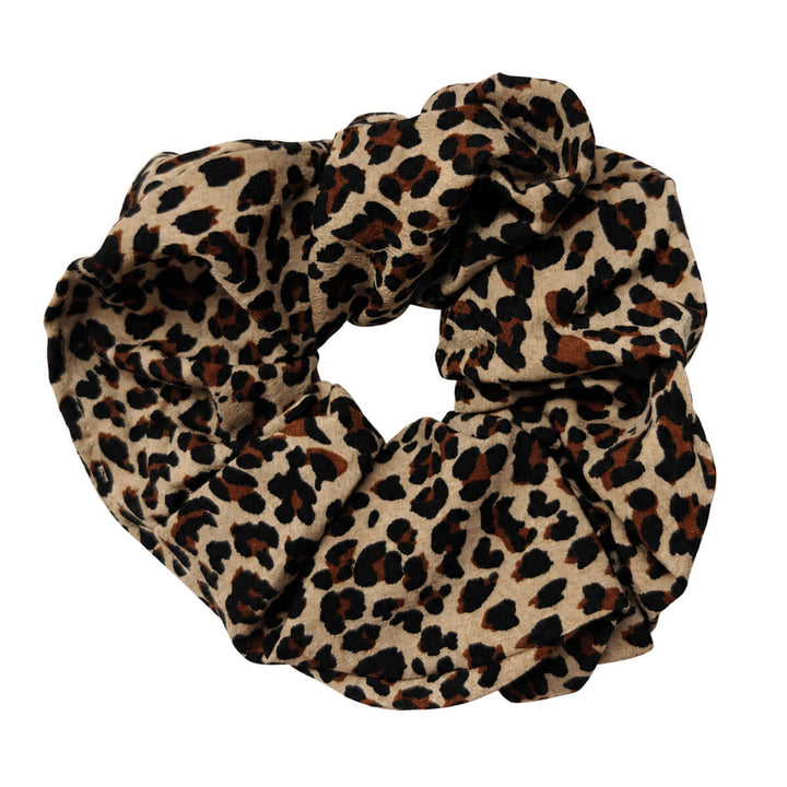 Oversize eläinkuvio scrunchie hiusdonitsi – iso & pehmeä 14cm