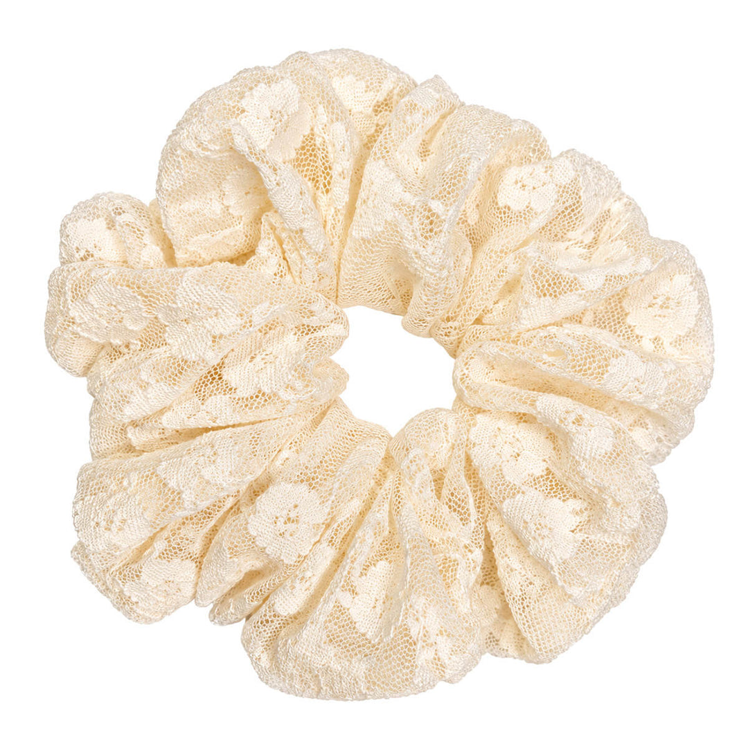 Pitsi scrunchie hiusdonitsi – iso &amp; pehmeä 13cm