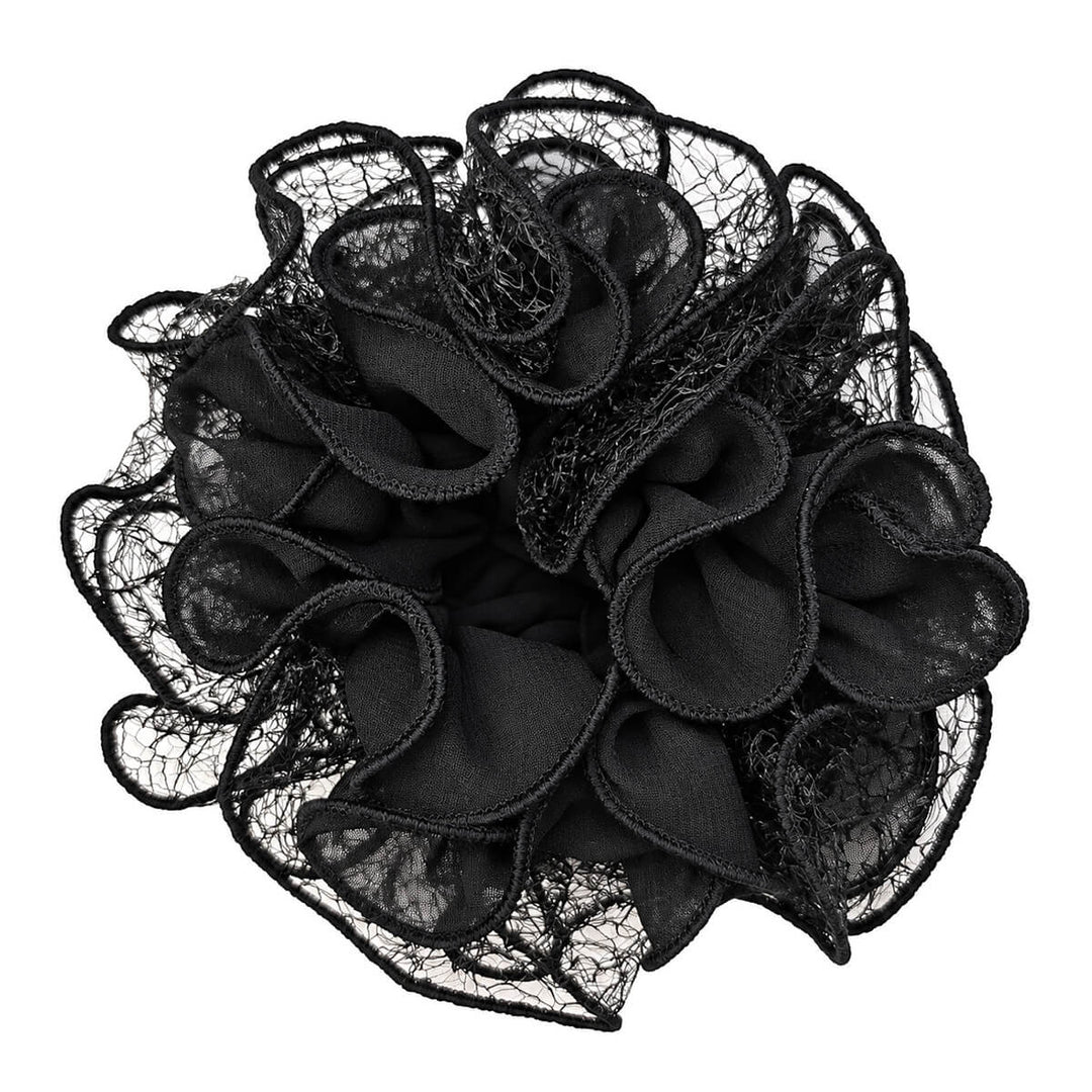 Kaksikerroksinen scrunchie hiusdonitsi – iso &amp; harsomainen 13cm