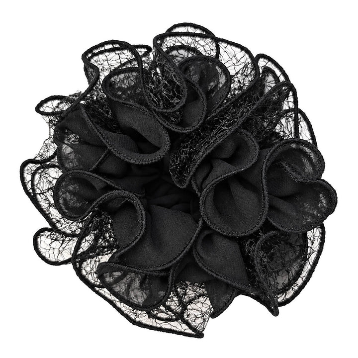 Kaksikerroksinen scrunchie hiusdonitsi – iso &amp; harsomainen 13cm