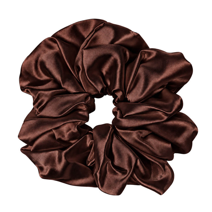 Kiiltävä satiini scrunchie hiusdonitsi – iso &amp; pehmeä 12cm