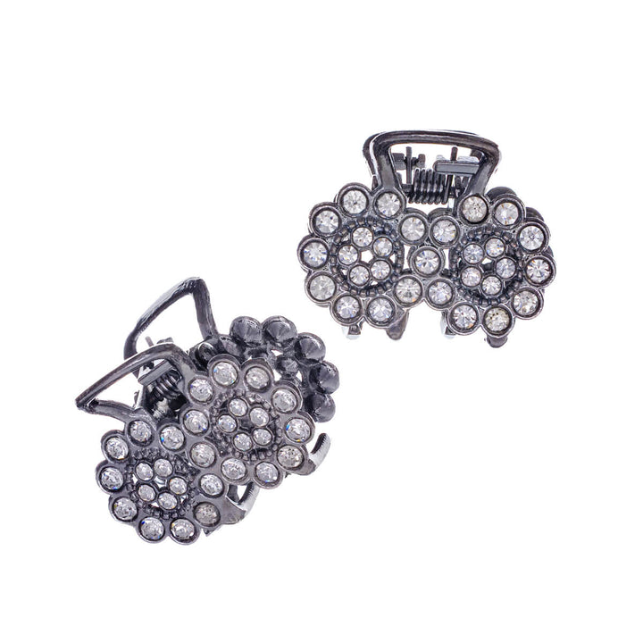 Small shark tooth decorated with bright stones, 2.5 cm, 2 pcs.