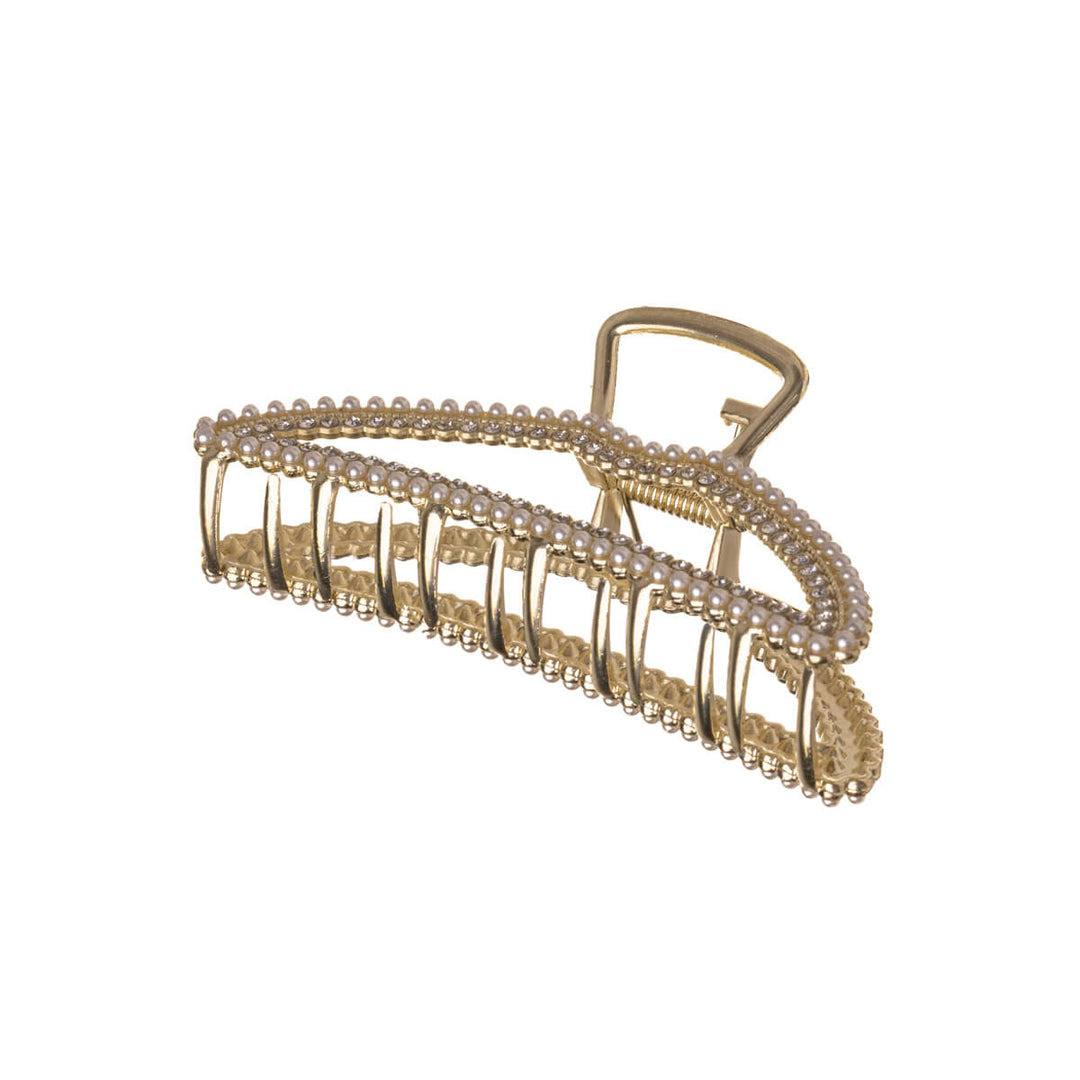 Verziertes gebogenes Metall hair claw Klammer 9,5cm