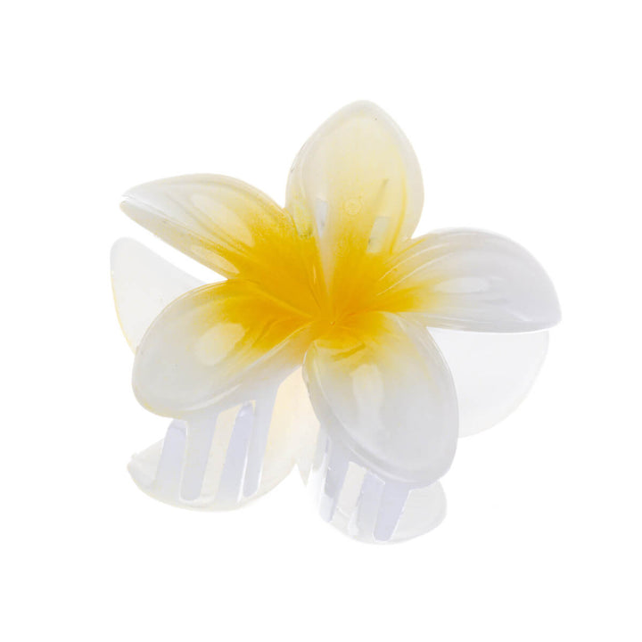 Plumeria shark tooth flower hair clip 8cm