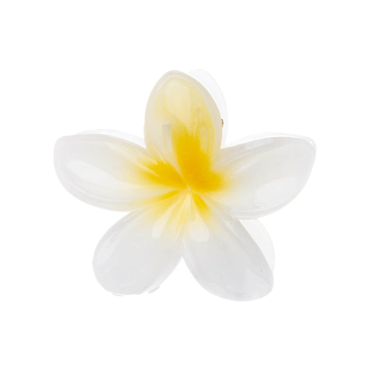 Plumeria shark tooth flower hair clip 8cm