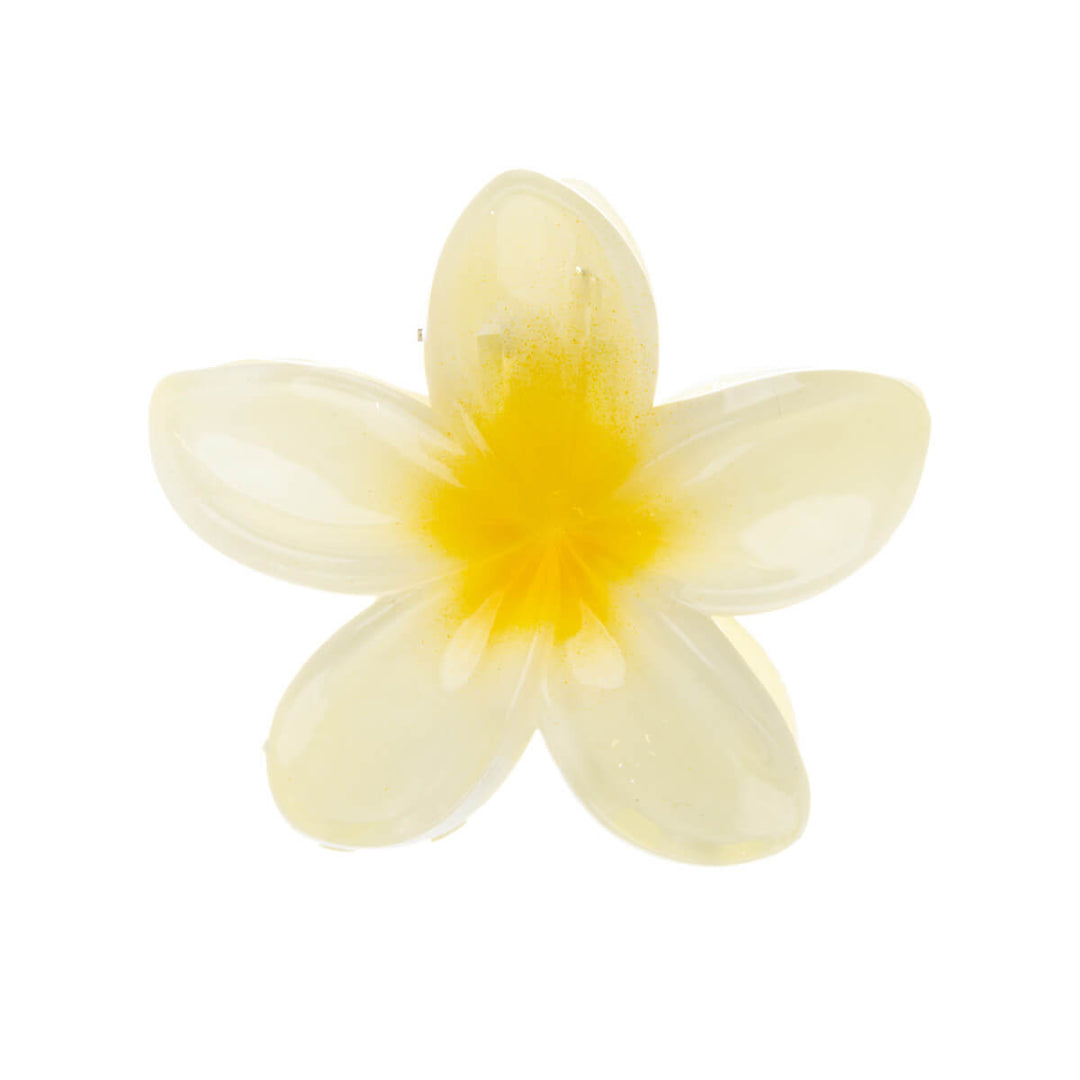 Flower shark tooth plumeria hair clip 8cm