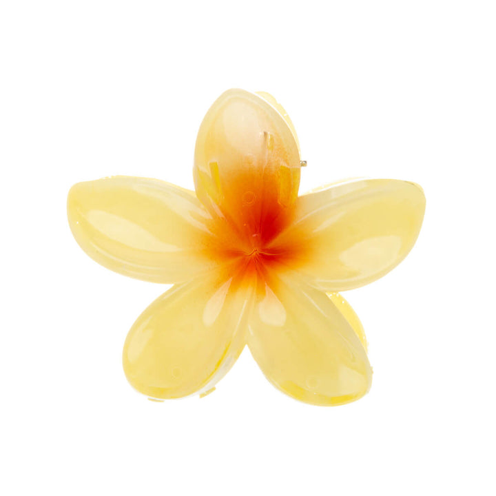 Flower shark tooth plumeria hair clip 8cm