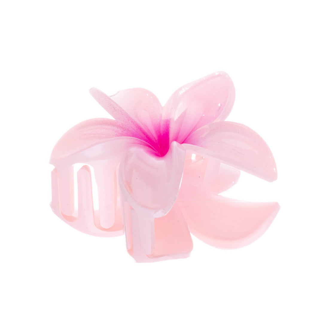 Flower shark tooth plumeria hair clip 8cm