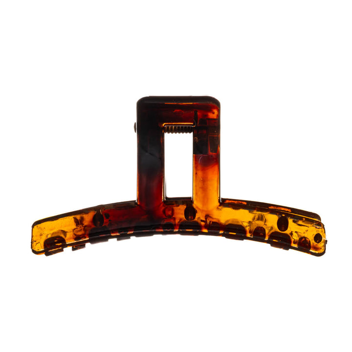 Böjt hårspänne av plast med hajtand 7,5cm