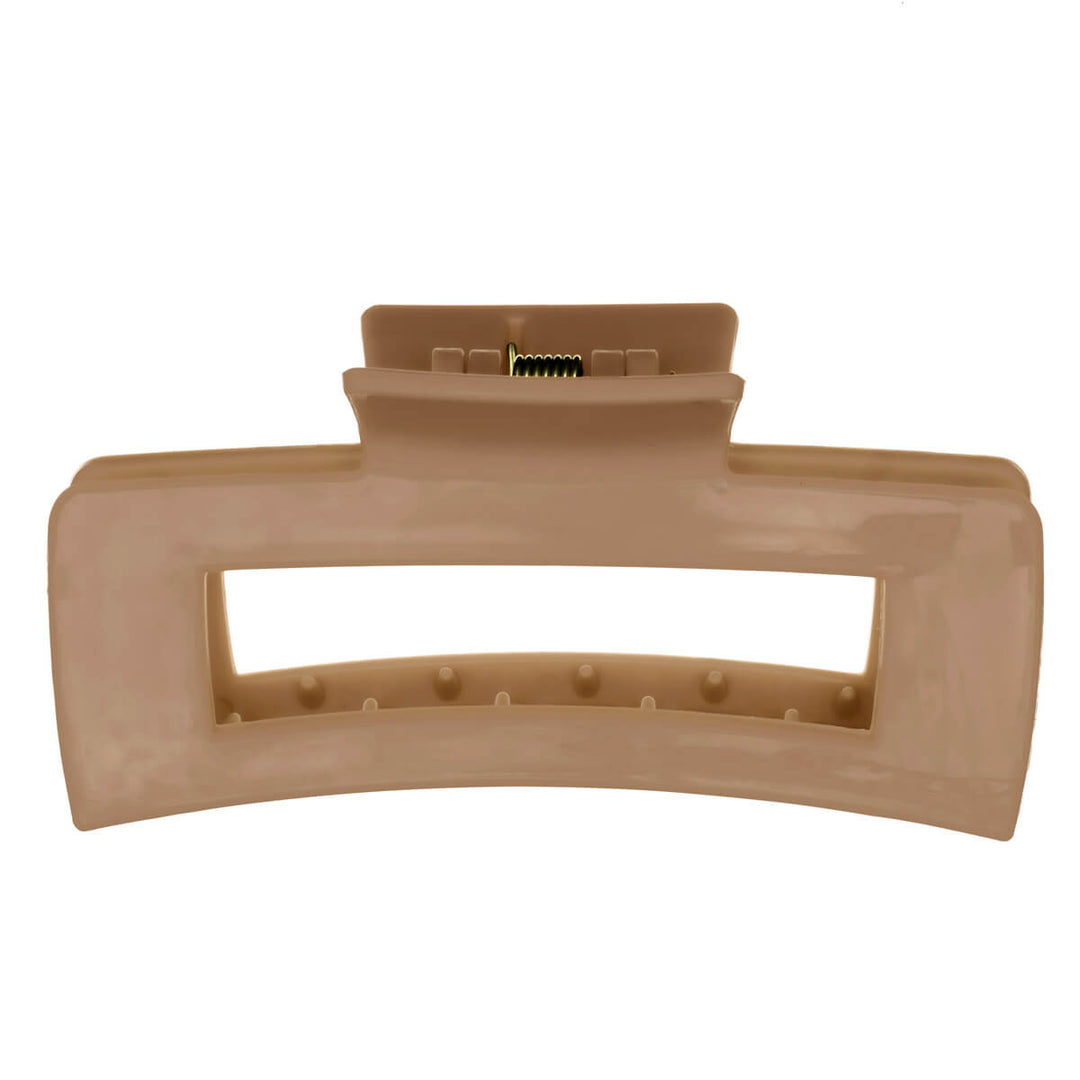 Rectangular hair clip, flexible plastic shark tooth, 10 cm