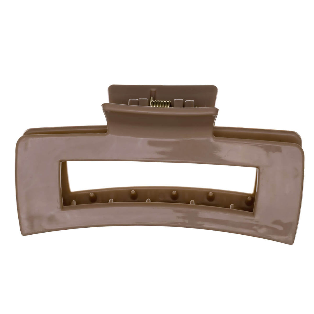 Rectangular hair clip, flexible plastic shark tooth, 10 cm