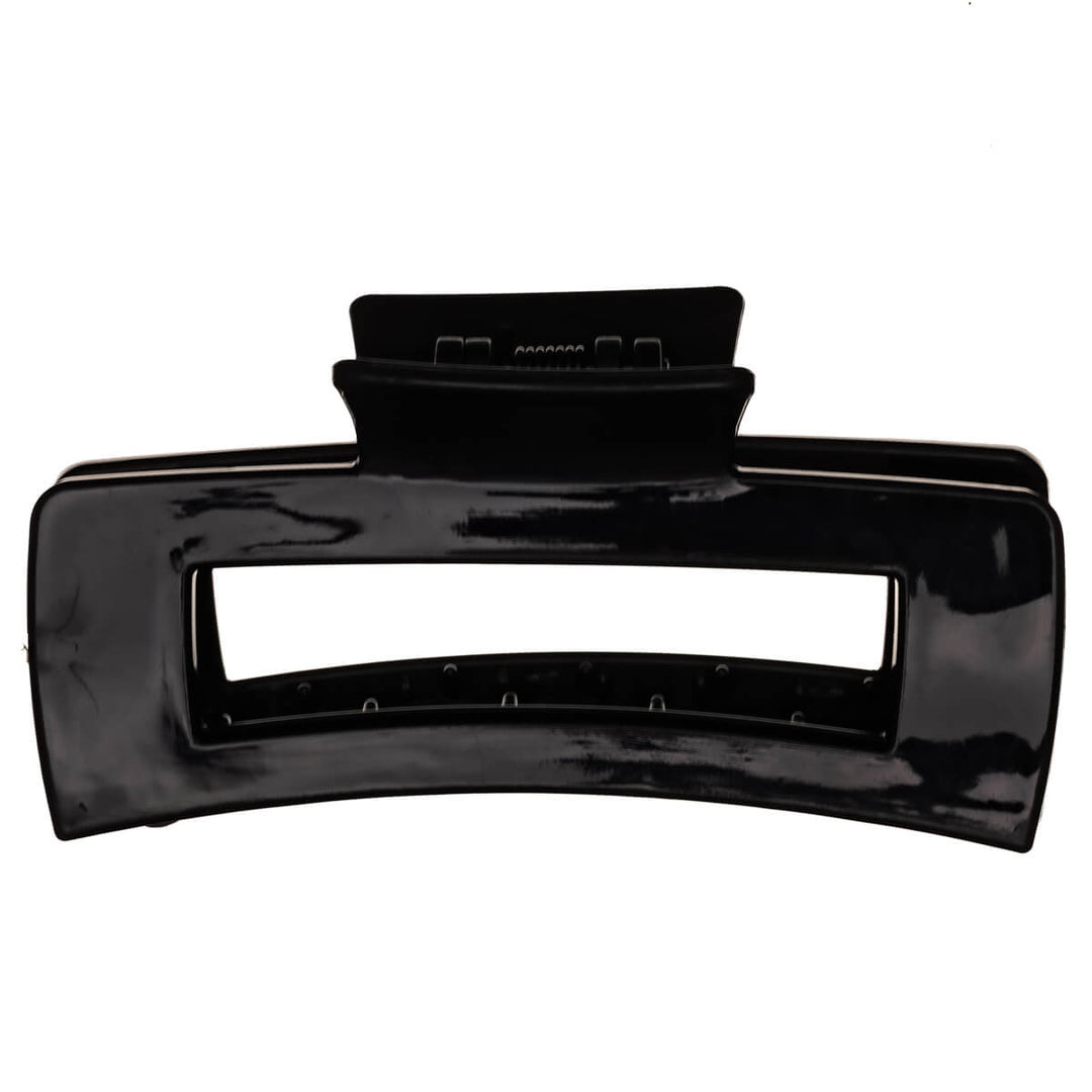 Rectangular hair clip, flexible plastic shark tooth, 10 cm