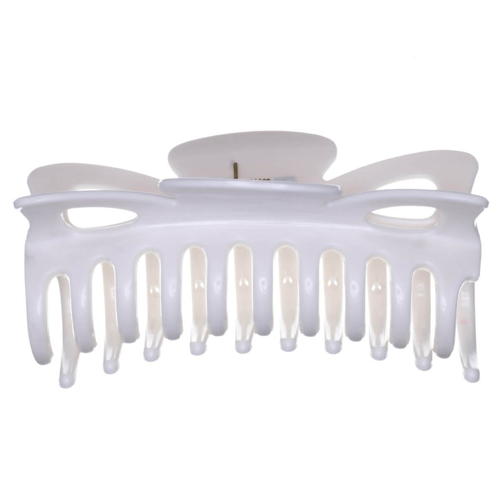 Large hair clip, flexible plastic shark tooth, 12 cm